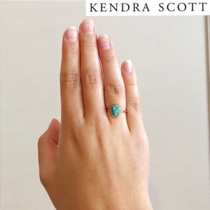 RARE Kendra Scott Haylee Ring Turquoise Size 5